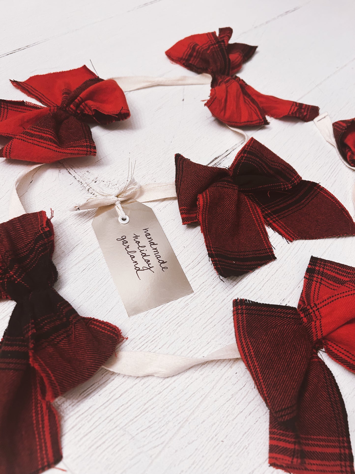 Upcycled Holiday Bow Garland