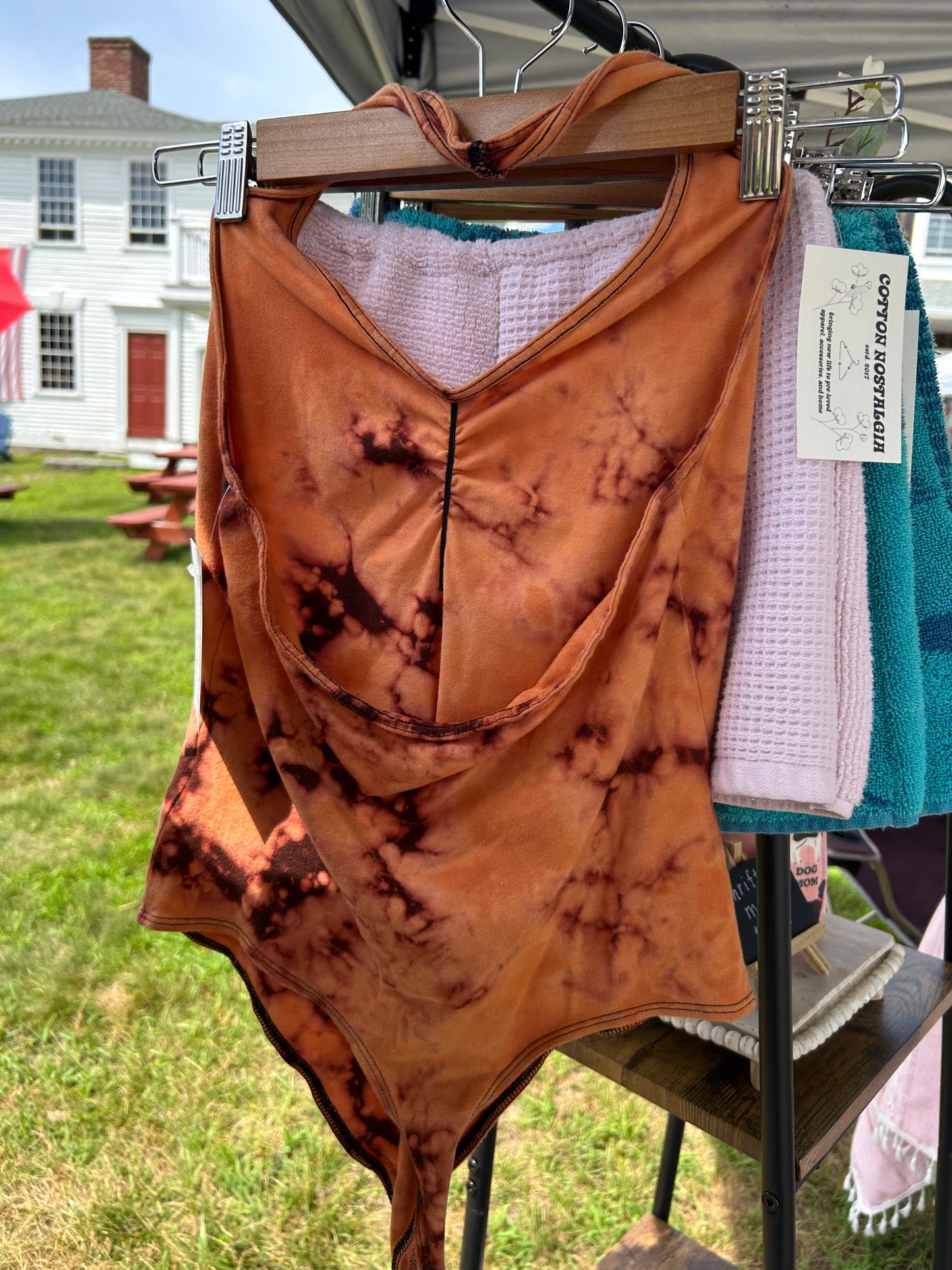 Bleach Dyed Halter Bodysuit