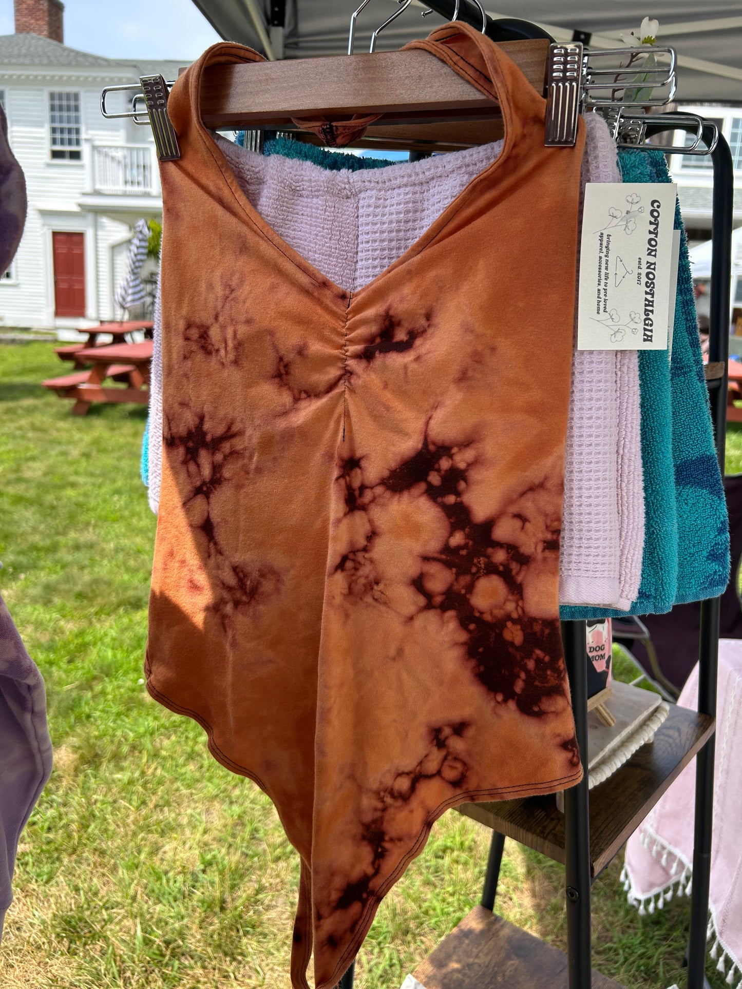 Bleach Dyed Halter Bodysuit